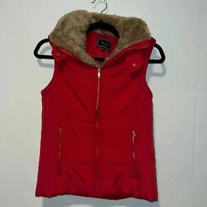Love Tree Fur Lined Collar With a Hood Puffer Sleeveless Vest B19